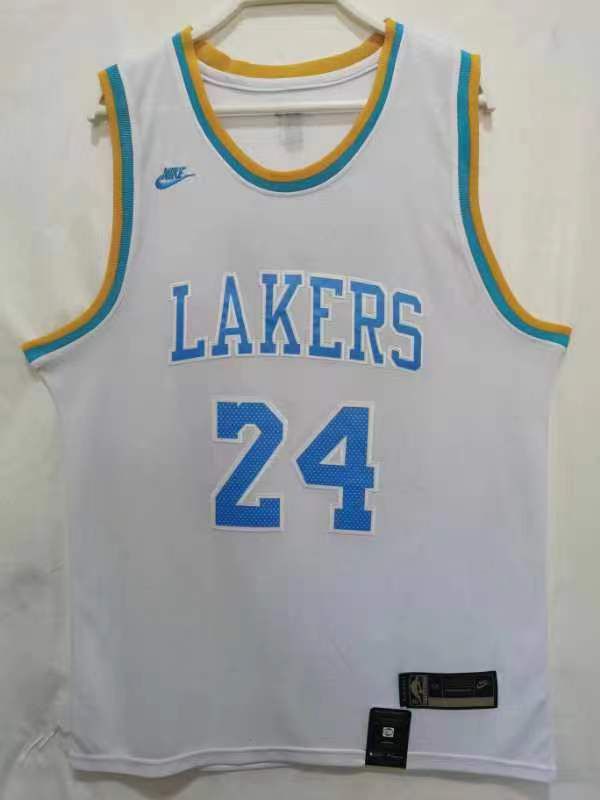 Men Los Angeles Lakers 24 Bryant White Throwback Nike Season 22-23 NBA Jersey